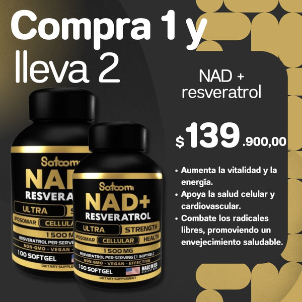 Resveratrol NAD+ Resveratrol Ultra compre 1 y leve 2